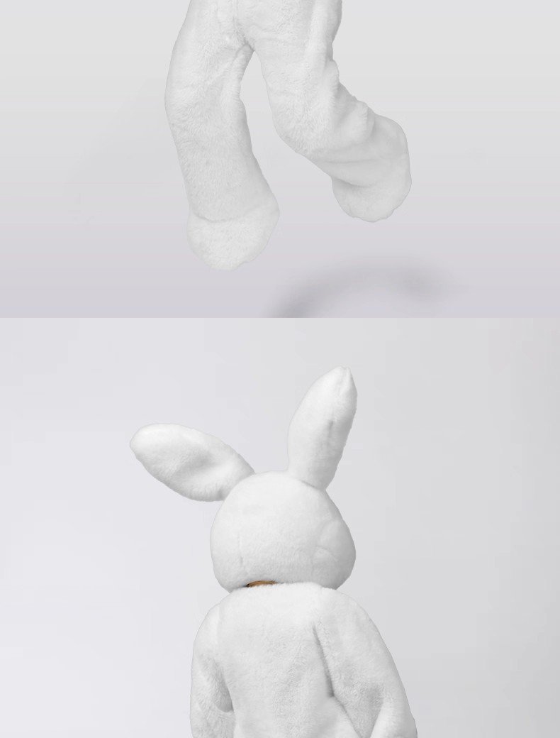 Little E Bunny Plush Figurine – Trendy Collectible Plush Doll & Cute Desk Decor